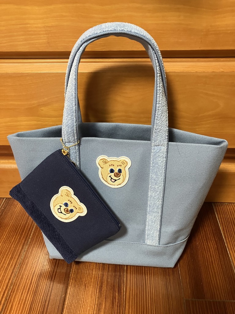 オールドテディ ワッペントートバッグ L/OTE-223024(ベージュ