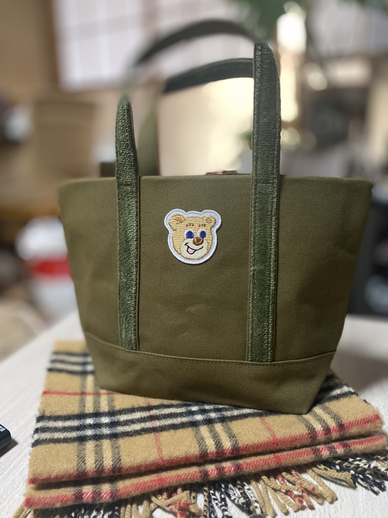 ラブラリー バイ フェイラー オールドテディ ワッペントートバッグ ベージュ ラブラリーバイフェイラー オールドテディ ワッペンバッグ ベージュ 小