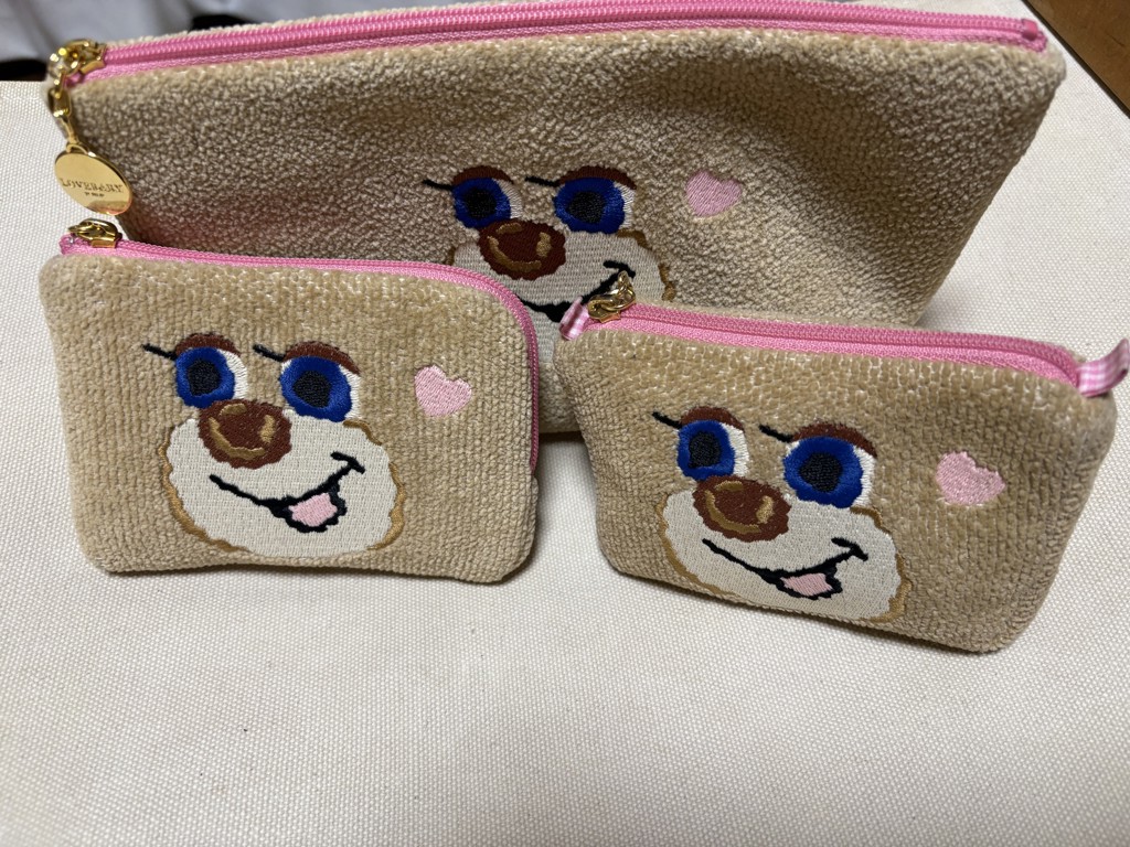 ドアップテディガール コスメポーチ L/DUG-243233(ベージュ): LOVERARY