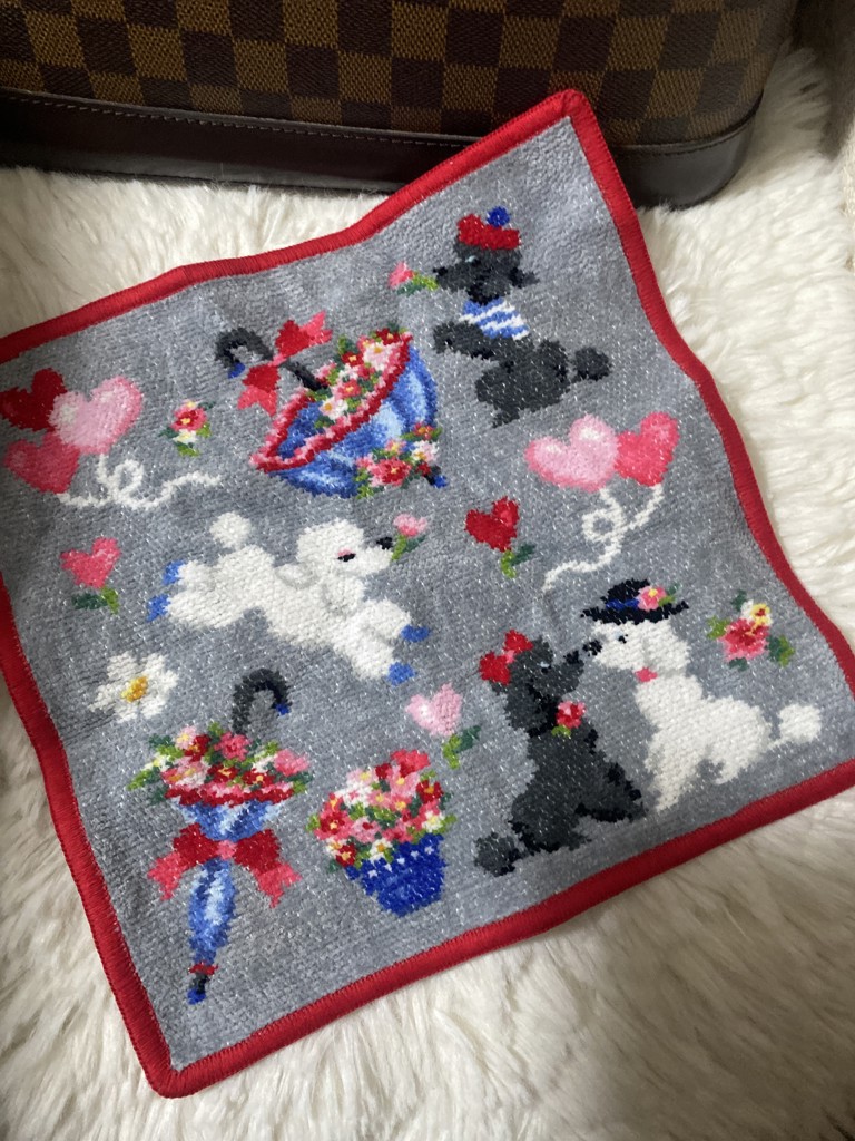 モンプティルル ハンカチ（WEB限定）(ネイビー×ホワイト): FEILER