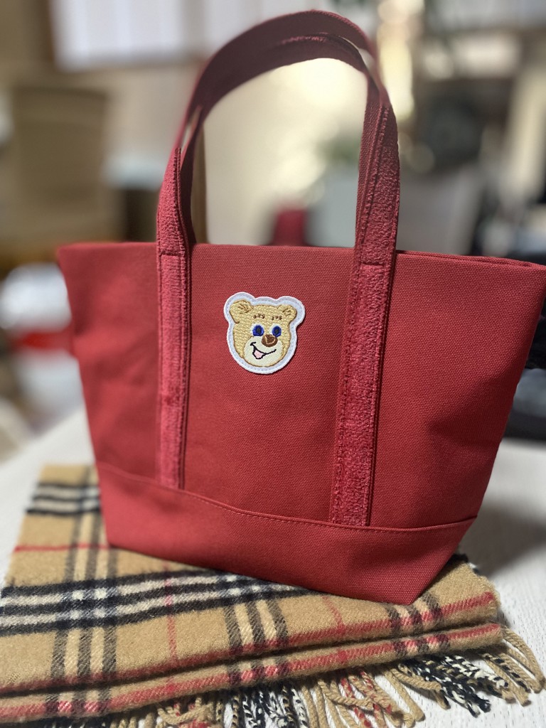 オールドテディ ワッペントートバッグ L/OTE-223024(ベージュ