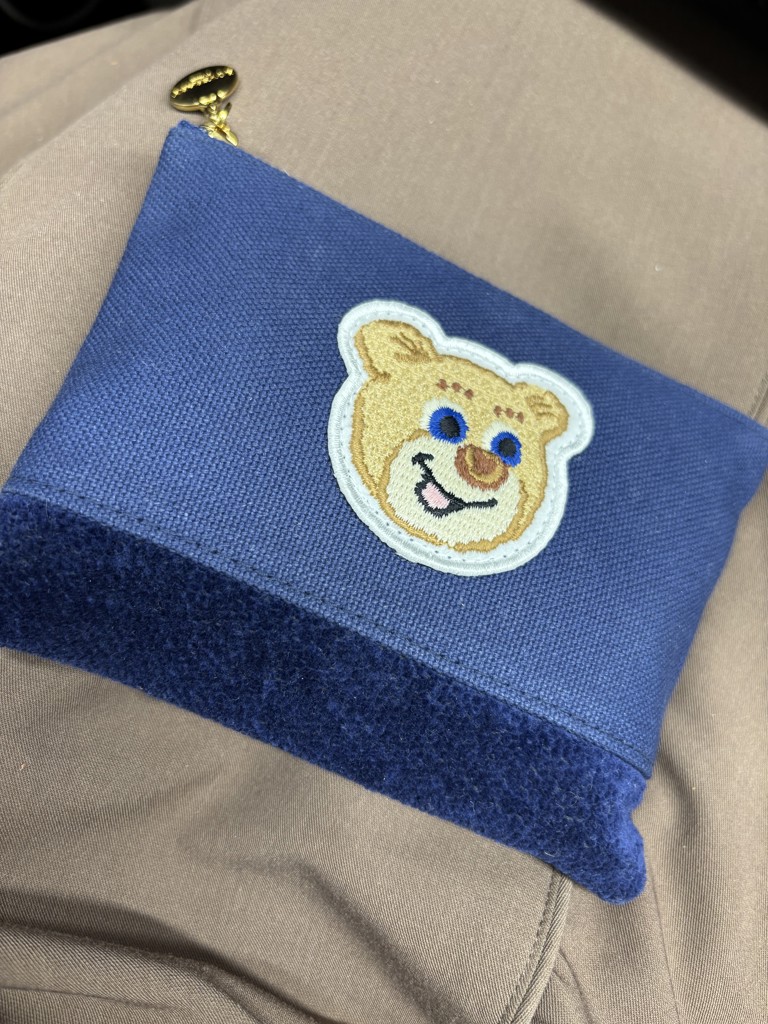 LOVERARY BY FEILER ラブラリー　ワッペンボアポーチ　2点セット オールドテディ ワッペンポーチ L/OTE-233072(ダークグリーン