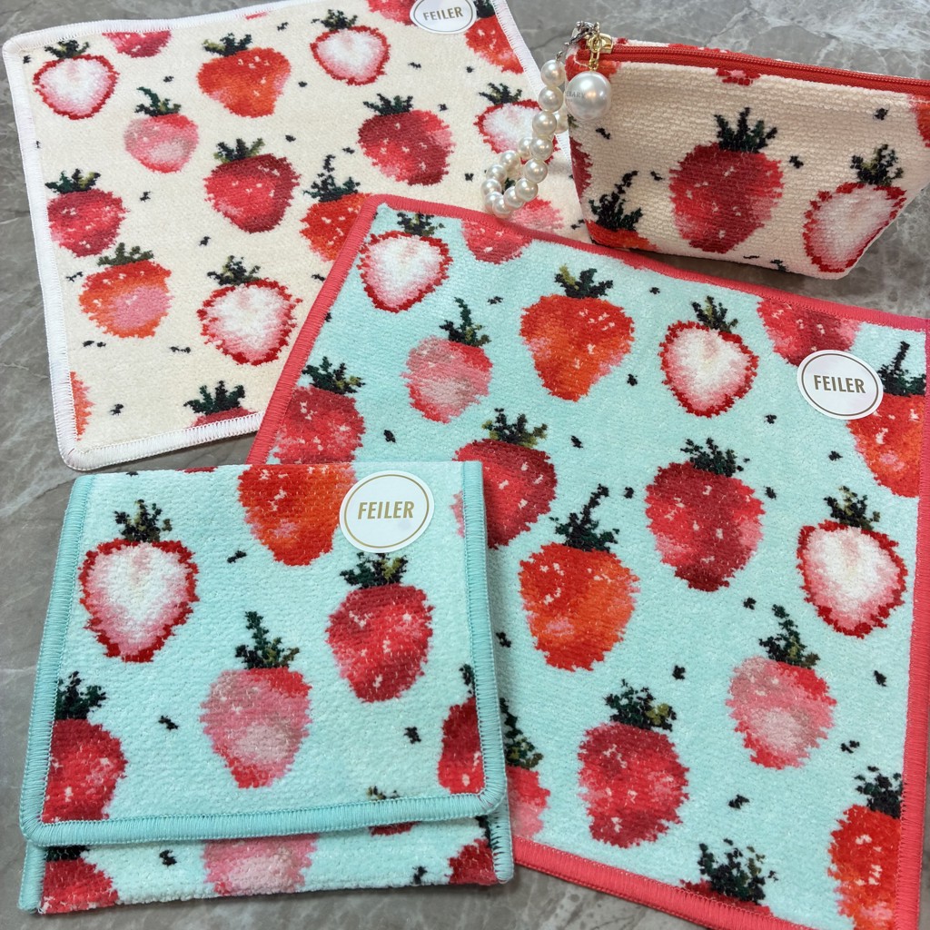 ストロベリードット ハンカチポーチ(アイボリー): LOVERARY BY FEILER