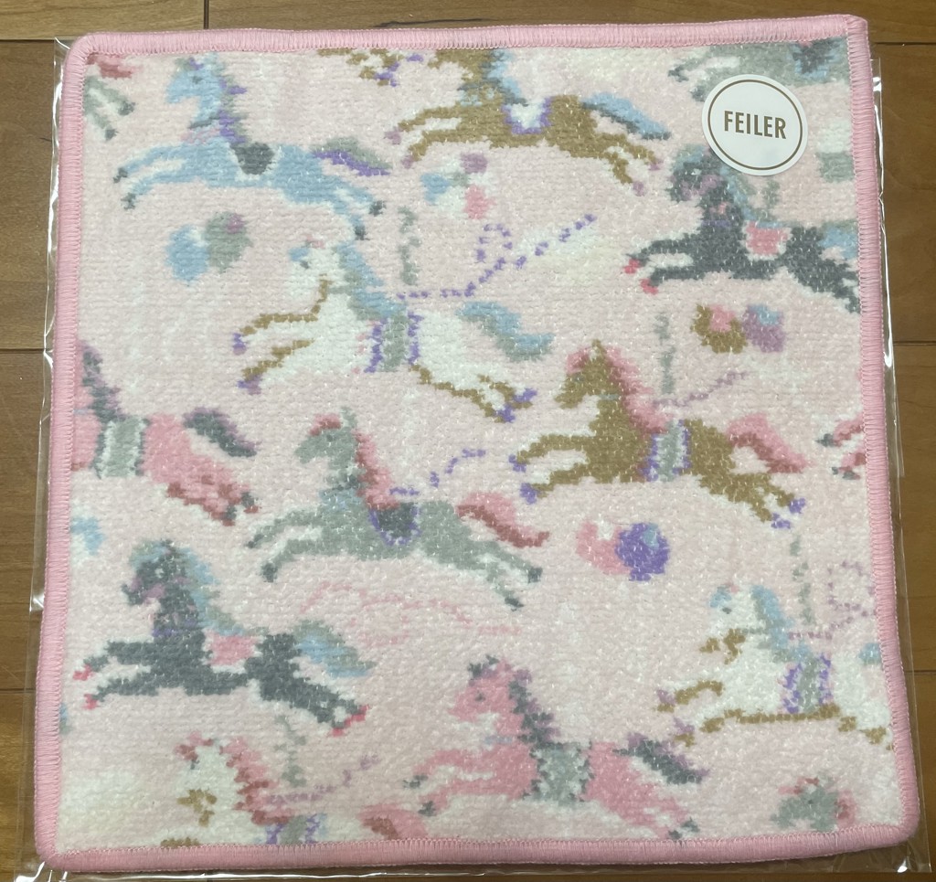 ラブラリーモクバ ハンカチ（WEB限定）(ペールブルー×ペールブルー