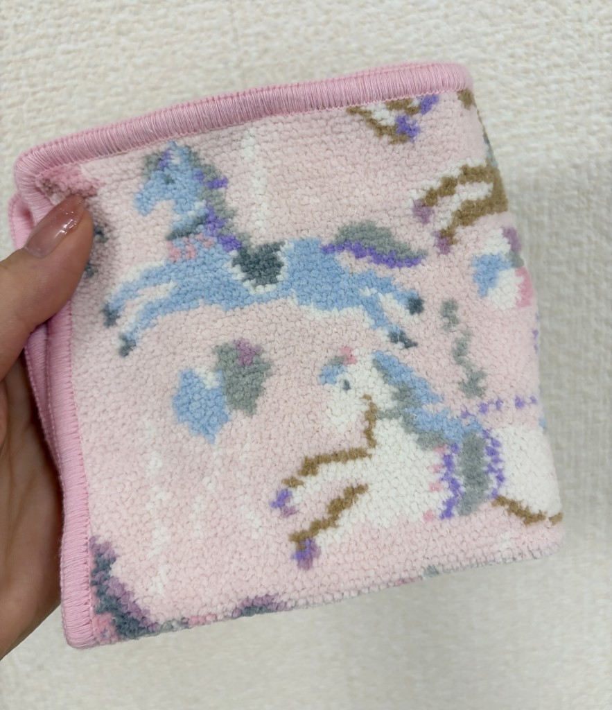 ラブラリーモクバ ハンカチ（WEB限定）(ペールブルー×ペールブルー