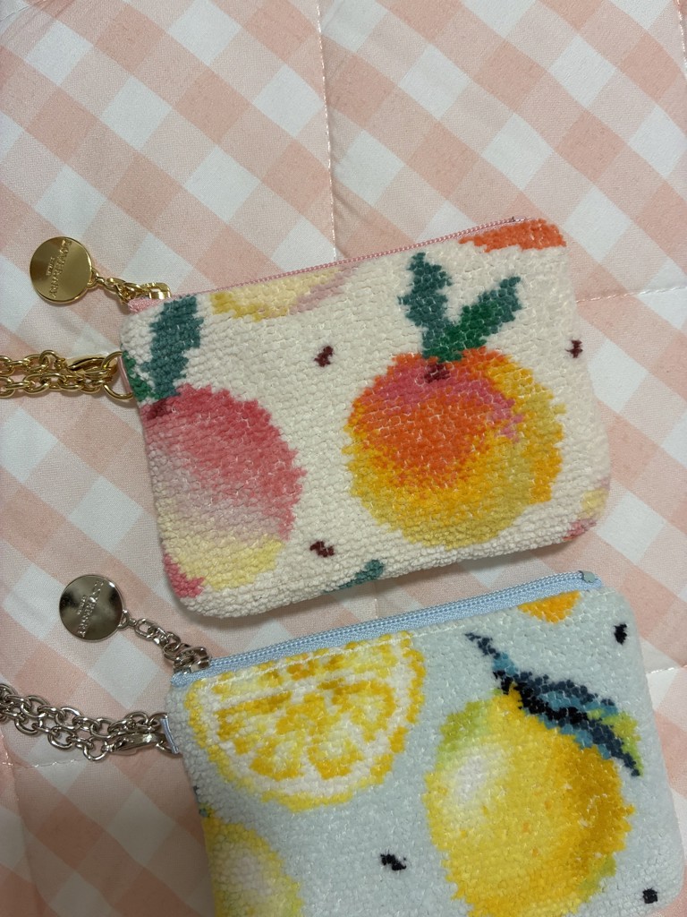 ピーチドット キー&カードポーチ L/PCD-233028(ペールアプリコット