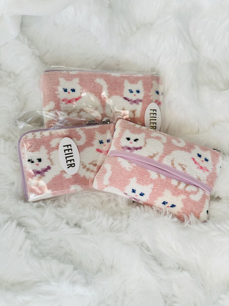 モフモフネコチャン 舟型ポーチM L/MNC-260282（WEB限定）(ペール