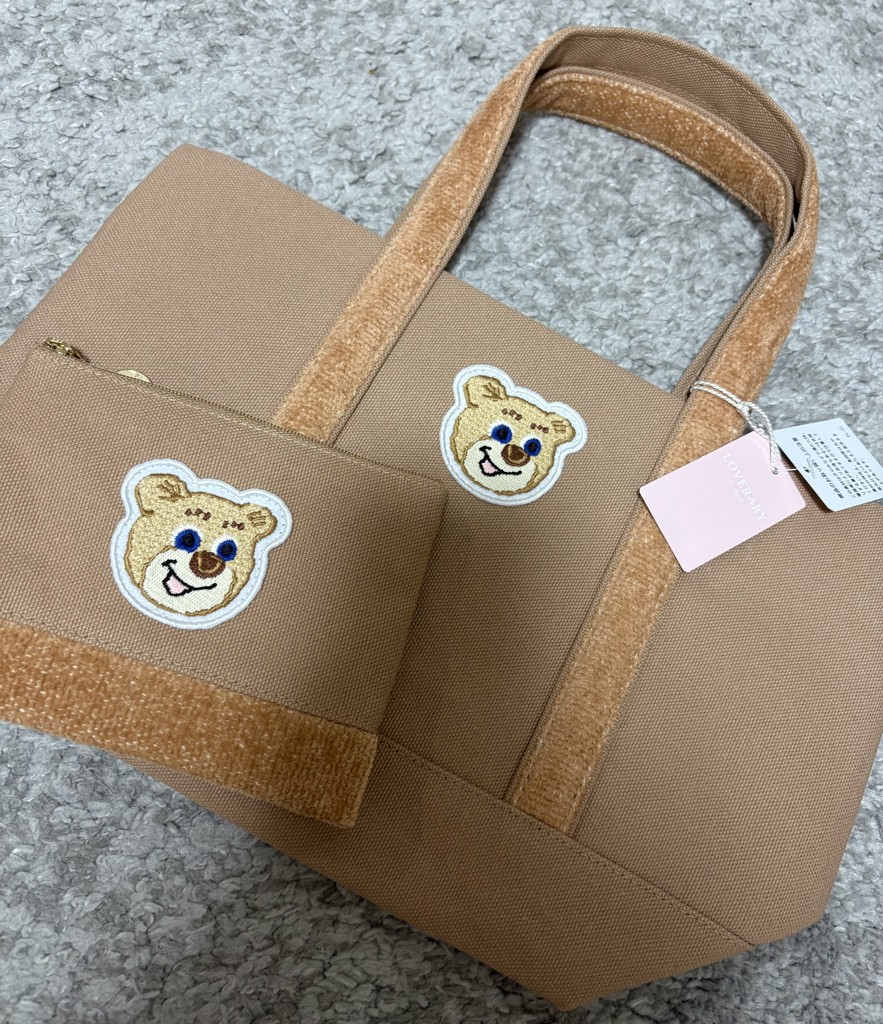 オールドテディ ワッペントートバッグ（L） L/OTE-260697(ネイビー
