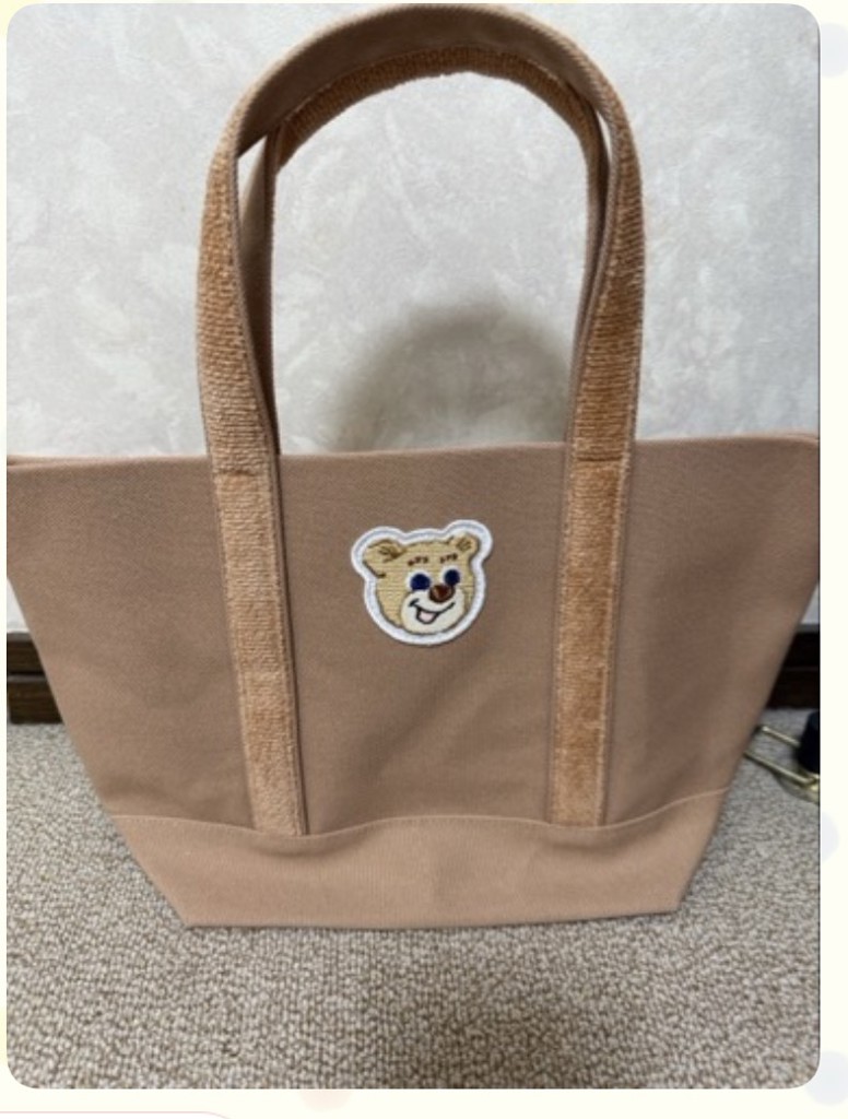 オールドテディ ワッペントートバッグ（L） L/OTE-260697(ベージュ