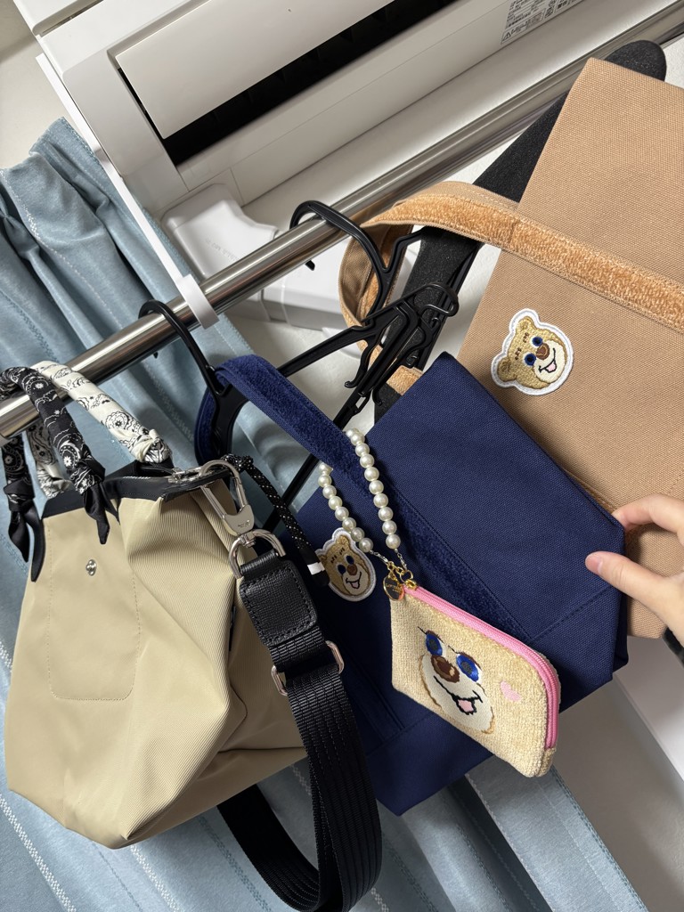 オールドテディ ワッペントートバッグ（L） L/OTE-260697(ネイビー