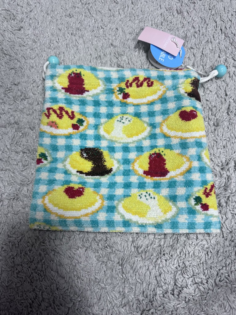 ハッピーオムライス 巾着 L/HOR-243071(アプリコット): LOVERARY BY