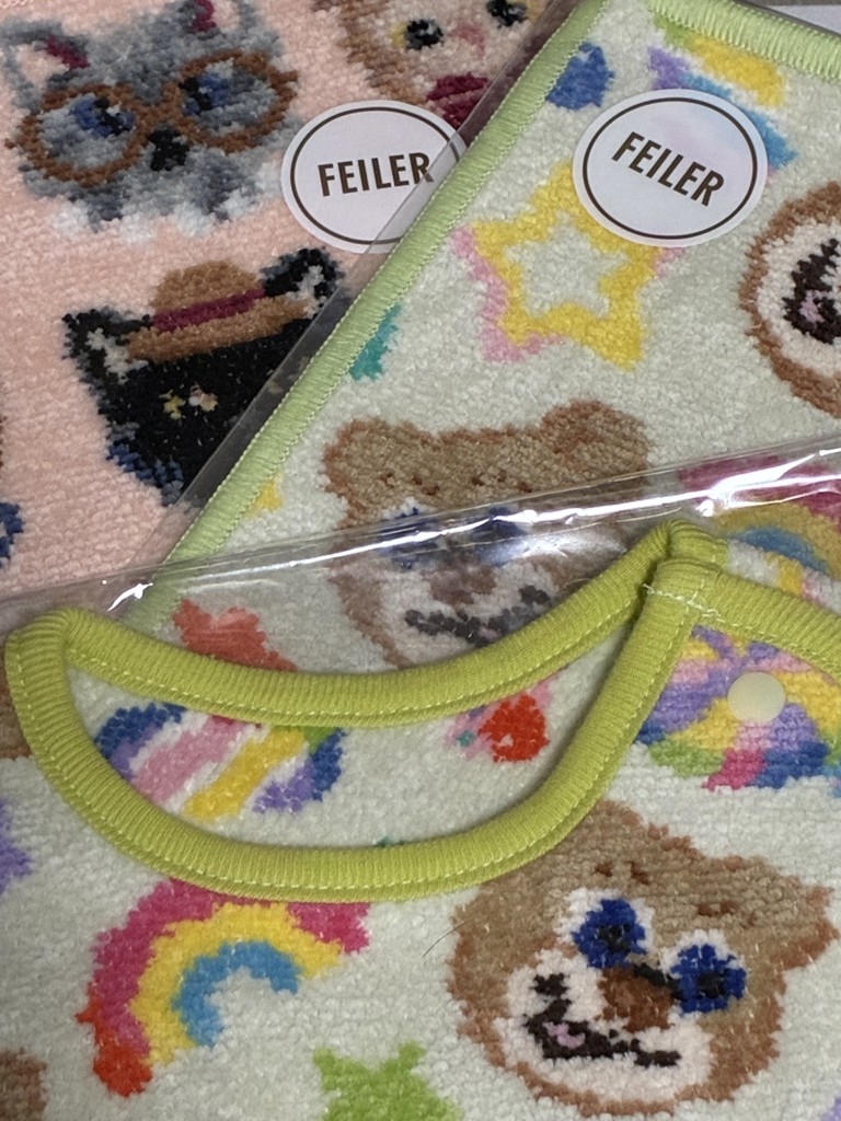 ラブラリープリティーキャッツ ハンカチ(ペールアプリコット