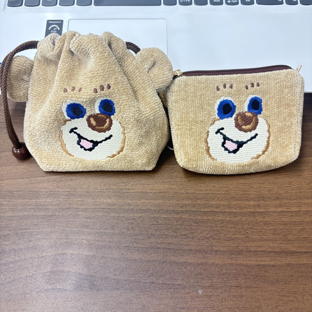 ドアップテディ ポーチ L/DUT-243232(ベージュ): LOVERARY BY FEILER