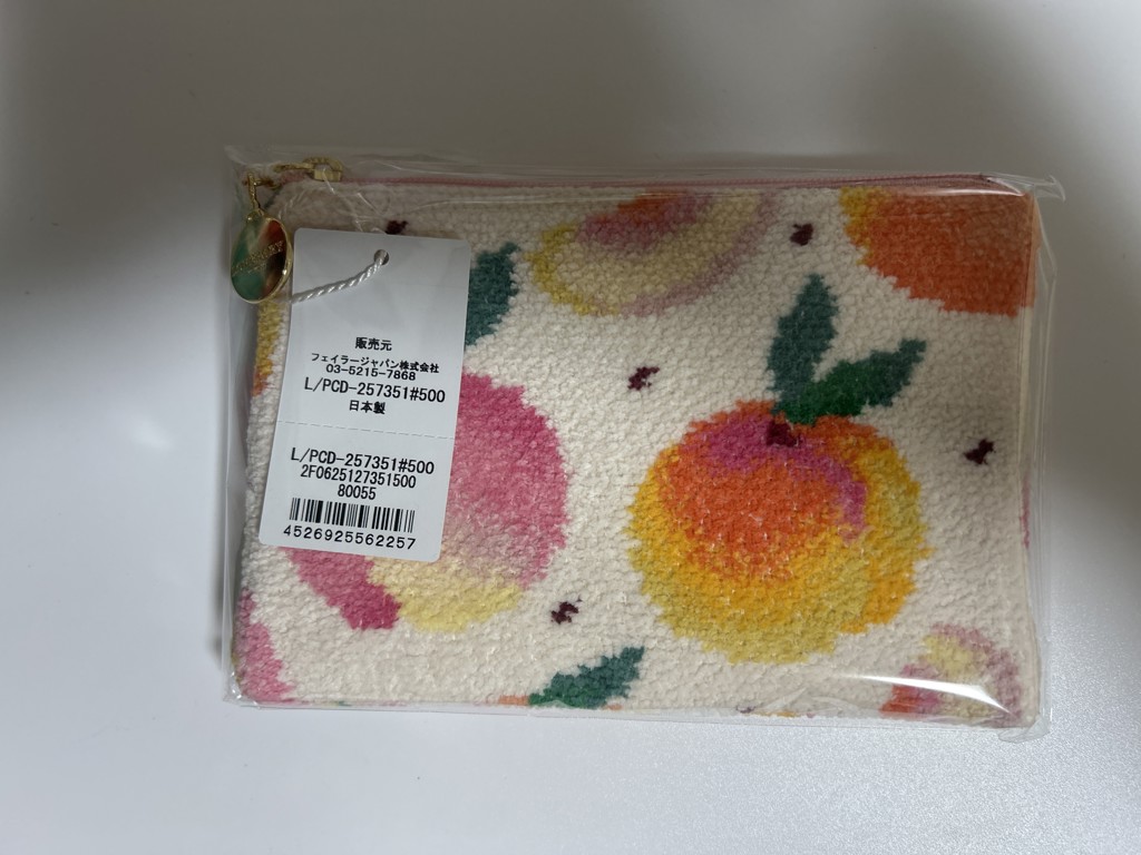 ピーチドット ティッシュポーチ L/PCD-257351（WEB限定）(ペールピンク