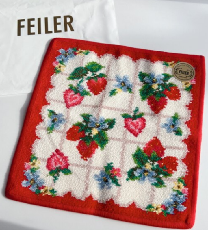 ストロベリーフィールドプティ ハンカチ（WEB限定）(ペールブルー