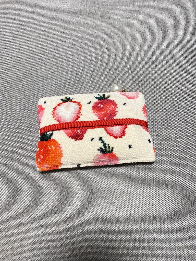 ストロベリードット ティッシュポーチ L/STD-257345(ネイビー