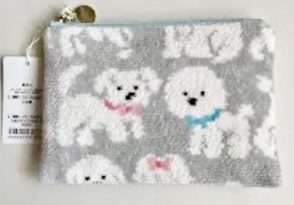 モフモフワンチャン ティッシュポーチ L/MWC-257364（WEB限定）(ペール