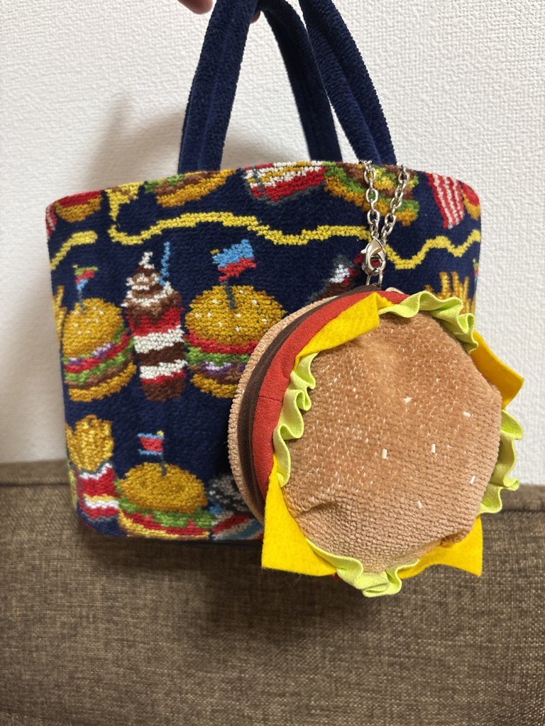 バーガーショップ 巾着付きバッグ L/BUR-257131（WEB限定）(グリーン