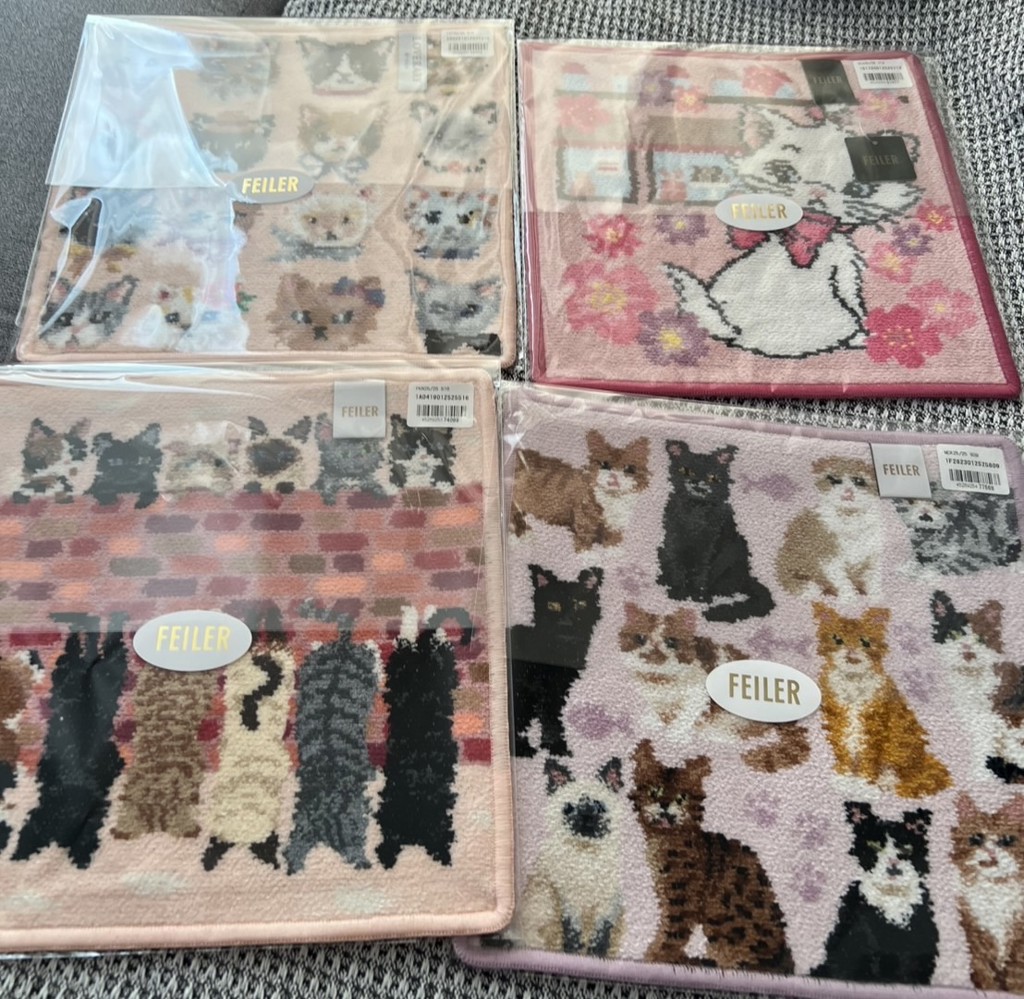FEILER ハンカチとポーチのセット　MY CUTE KITTEN FEILER ハンカチとポーチのセット MY CUTE KITTEN FEILER】マイ
