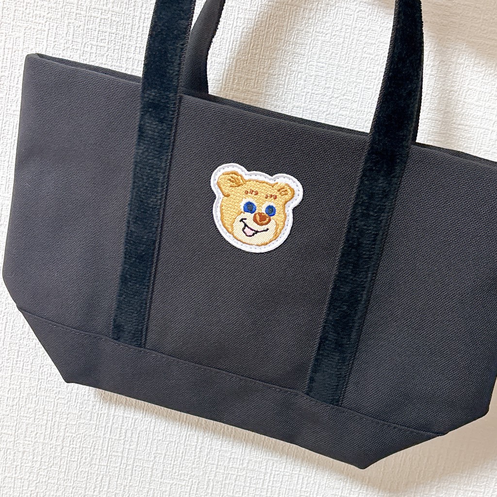 オールドテディ ワッペントートバッグ（L） L/OTE-260569(ブラック