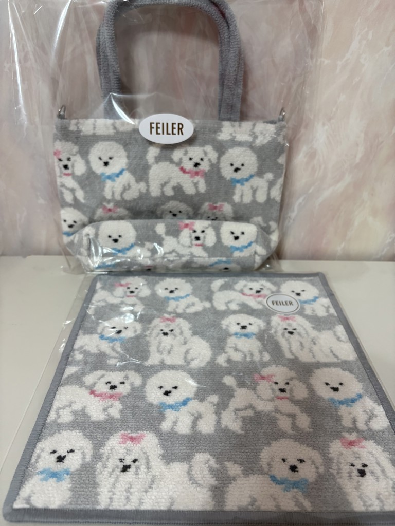 完売品　フェイラー　FEILER モフモフワンチャン　バッグ モフモフワンチャン バッグ L/MWC-257369(シルバーグレー