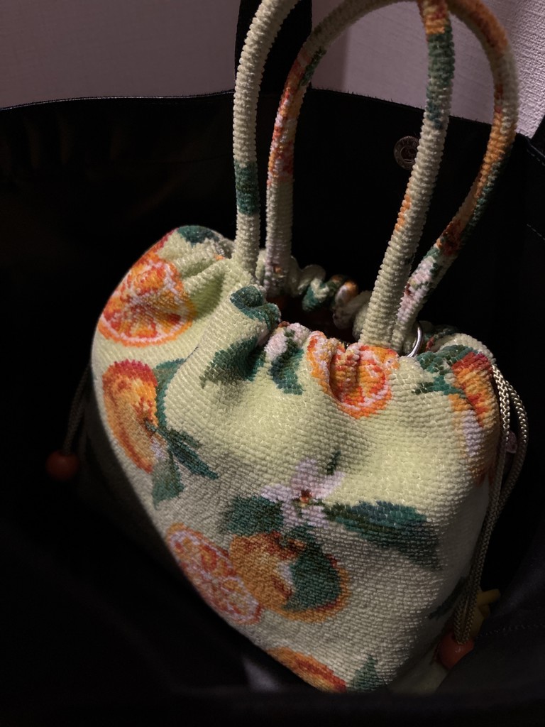ネロリ 手付き巾着 NLI-260351（WEB限定）(ペールグリーン): FEILER