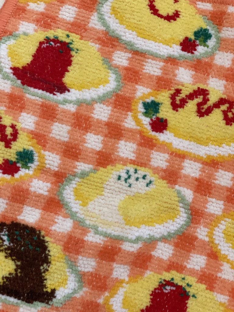 ハッピーオムライス ハンカチ(アプリコット×イエロー): LOVERARY BY