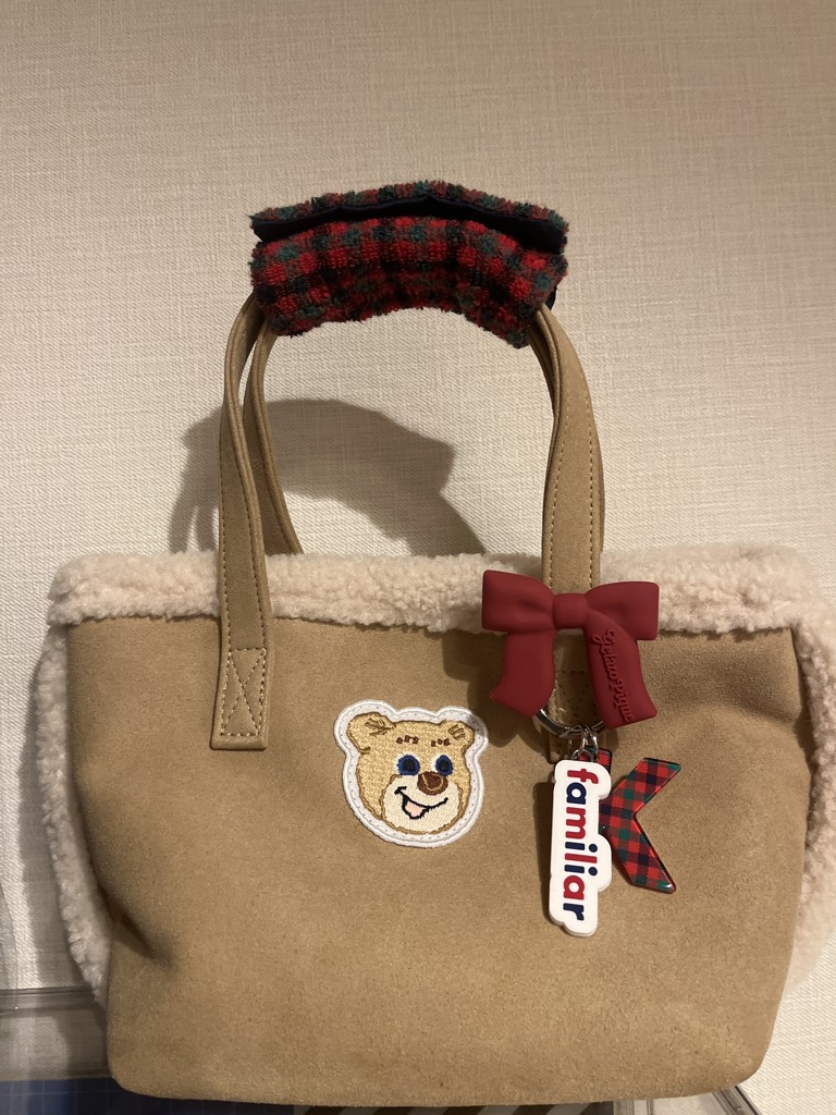 オールドテディ ワッペンボアトートバッグ L/OTE-257475(ベージュ