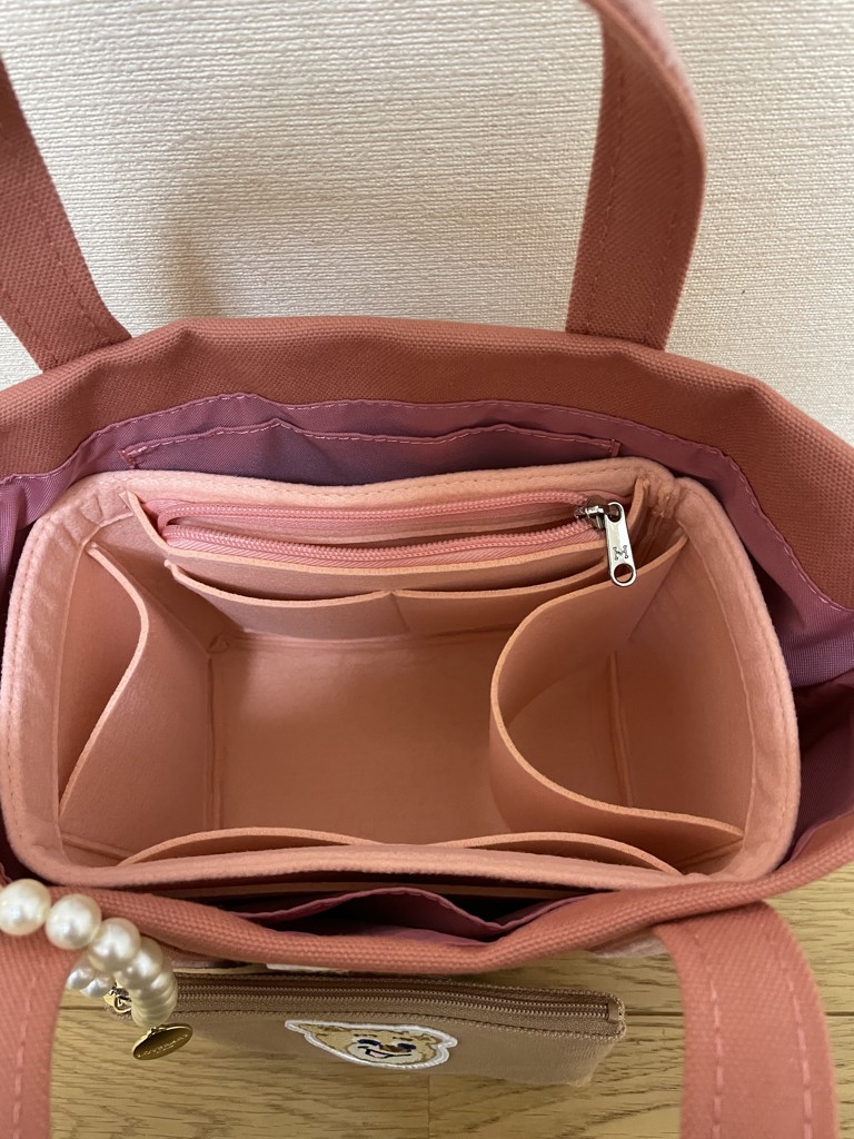 オールドテディガール ワッペントートバッグ（L） L/OTG-260700(ピンク