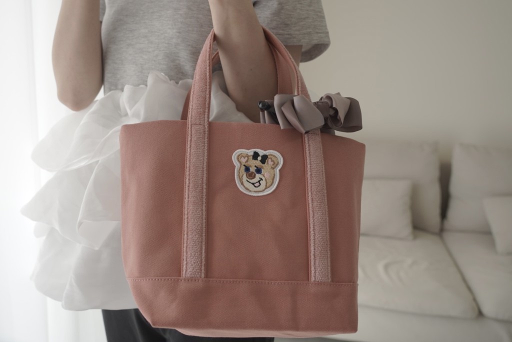 オールドテディガール ワッペントートバッグ（L） L/OTG-260700(ピンク