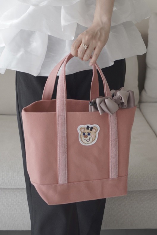 オールドテディガール ワッペントートバッグ（L） L/OTG-260700(ピンク