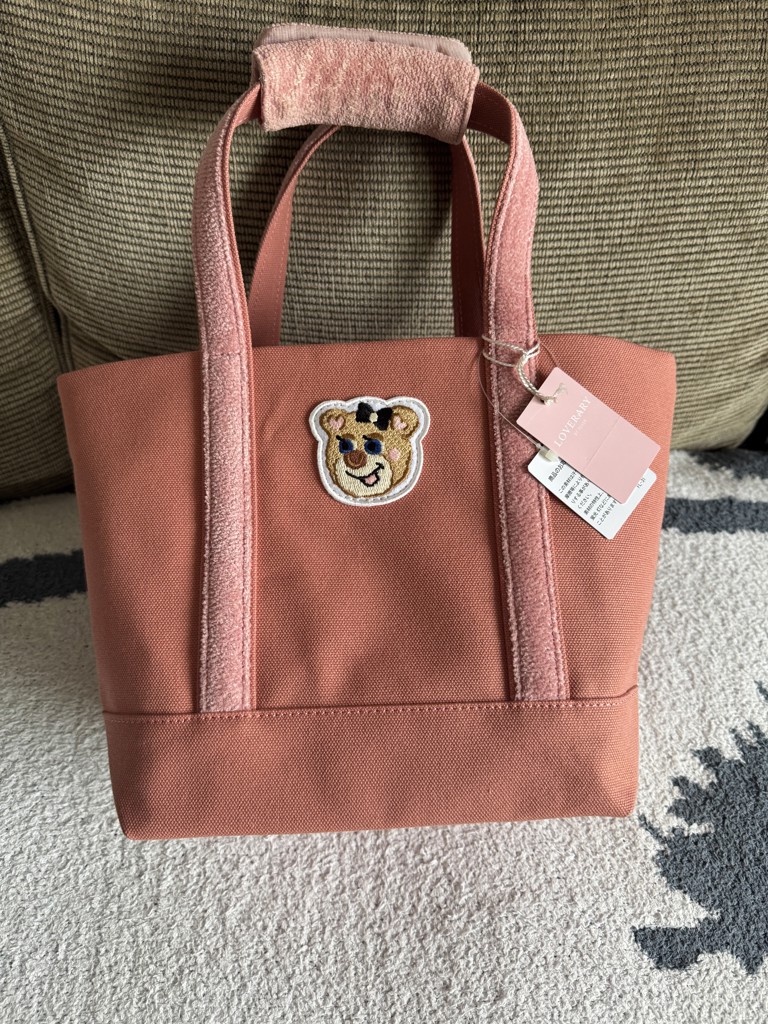 オールドテディガール ワッペントートバッグ（L） L/OTG-260700(ピンク
