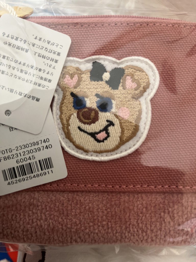 オールドテディガール ワッペンポーチ L/OTG-233039(ピンク