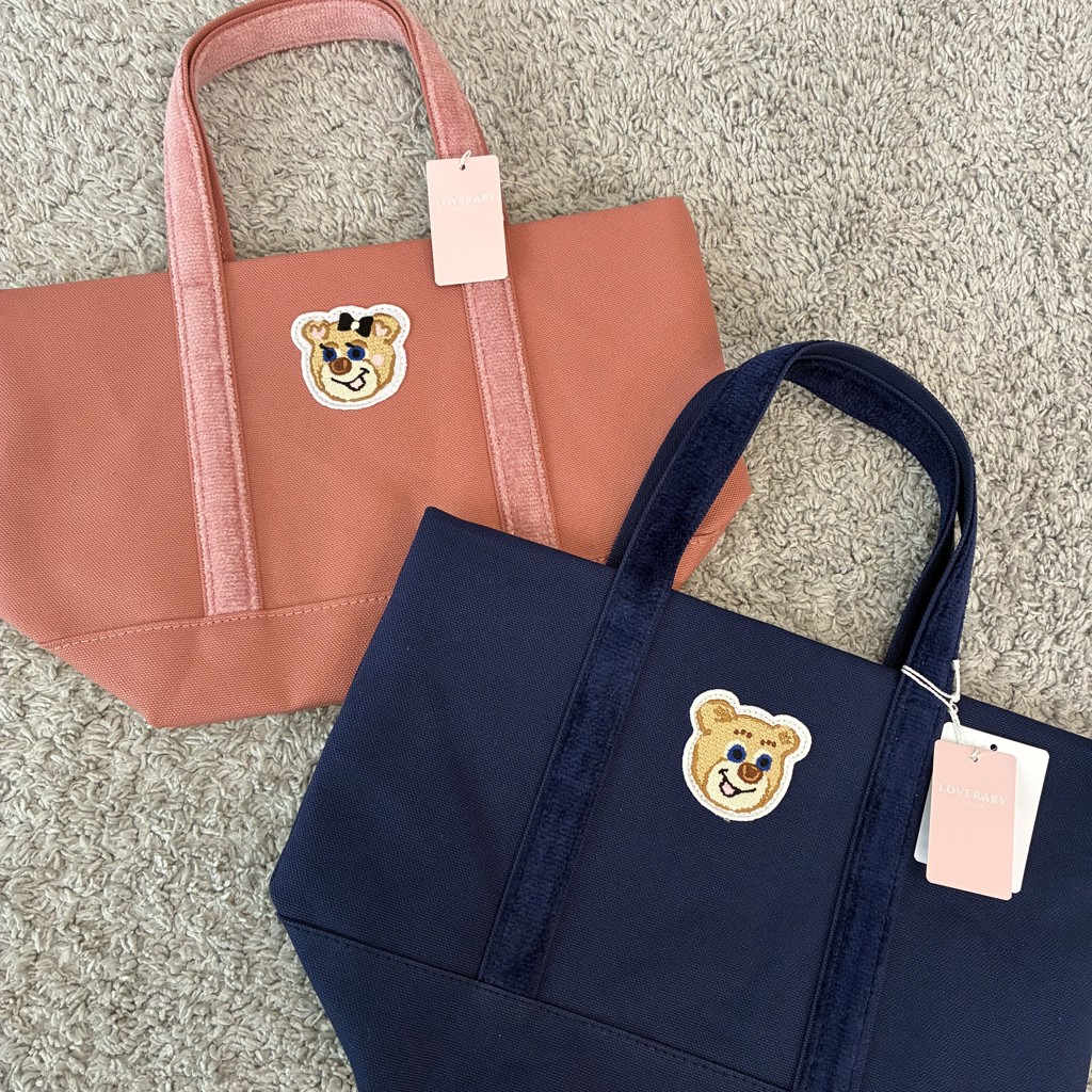 オールドテディ ワッペントートバッグ L/OTE-163164(ネイビー