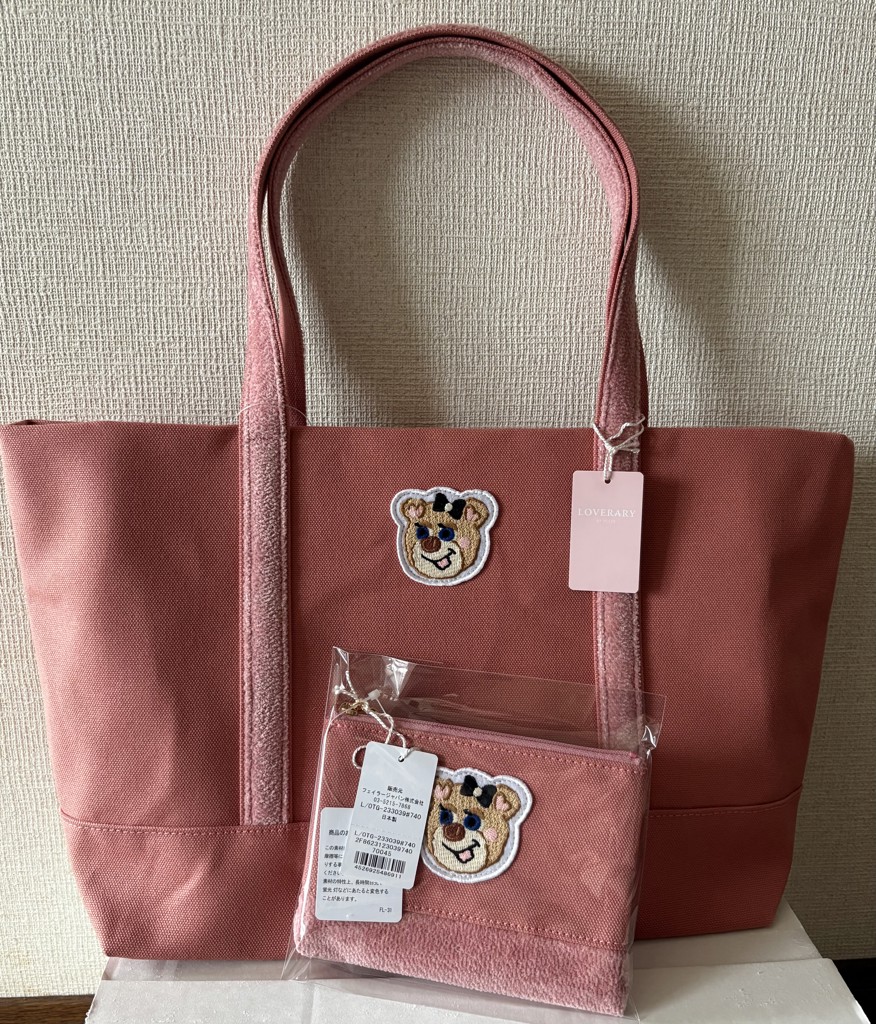 ラブラリーバイフェイラー　オールドテディガール　ワッペントートバッグ オールドテディガール ワッペントートバッグ L/OTG-243040