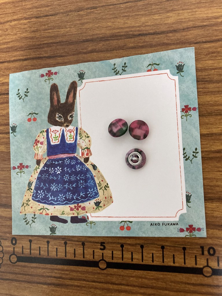 くるみボタンキット ホームツツミ 10mm 20組入 オカダヤ(okadaya) 布