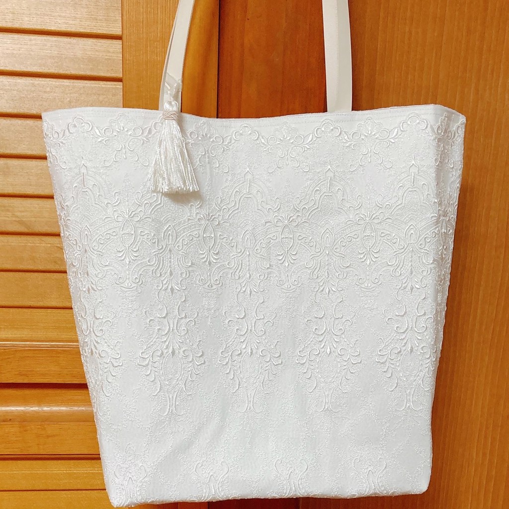 生地 クリンプレース（190043） 1.KW 白地×白刺繍 オカダヤ(okadaya