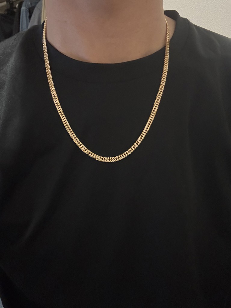 K18 6面 ダブル 33g 55cm ネックレス 造幣局刻印有り[] Kihei Gold