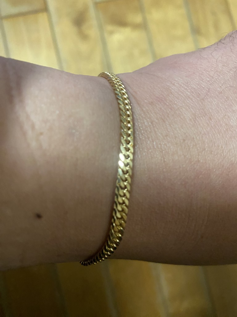 K18 6面 ダブル 10g 18cm ブレスレット 造幣局刻印有り[] bracelet