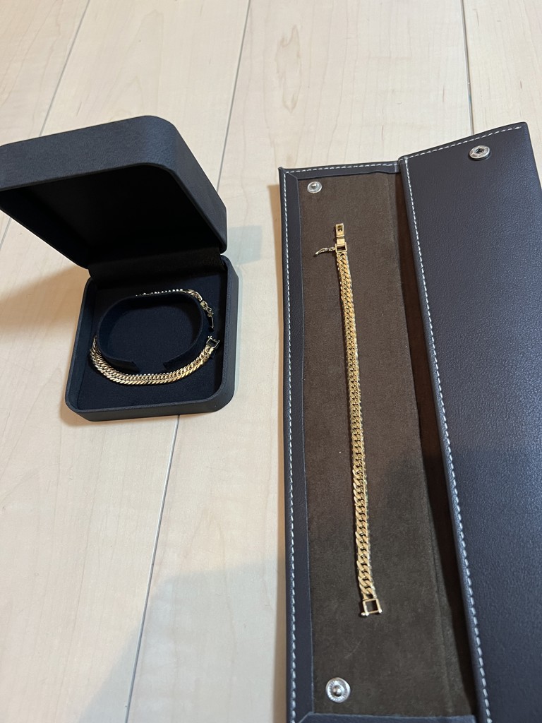 K18 6面 ダブル 20g 18cm ブレスレット 造幣局刻印有り[] bracelet