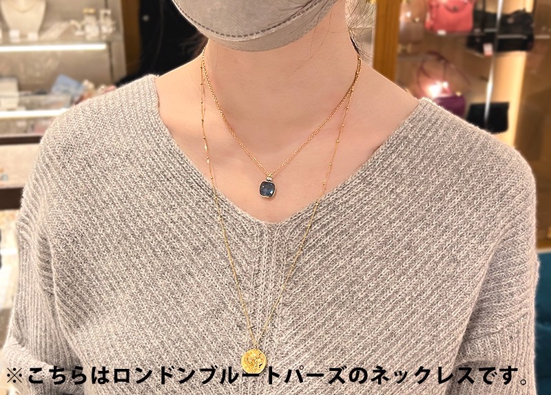 ポメラート スカイブルートパーズ ヌード ネックレス