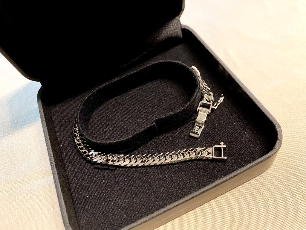喜平 PT850 6面 ダブル 20g 18cm ブレスレット プラチナ 造幣局刻印