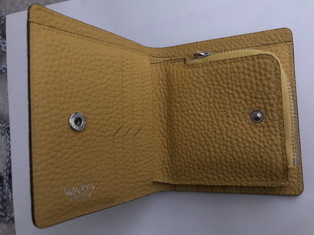 WAKO イエロー レザー 二つ折りさいふ No.99 二つ折り財布 イエロー