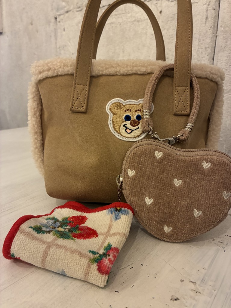 オールドテディ ワッペントートバッグ L/OTE-223024(ライトブルー