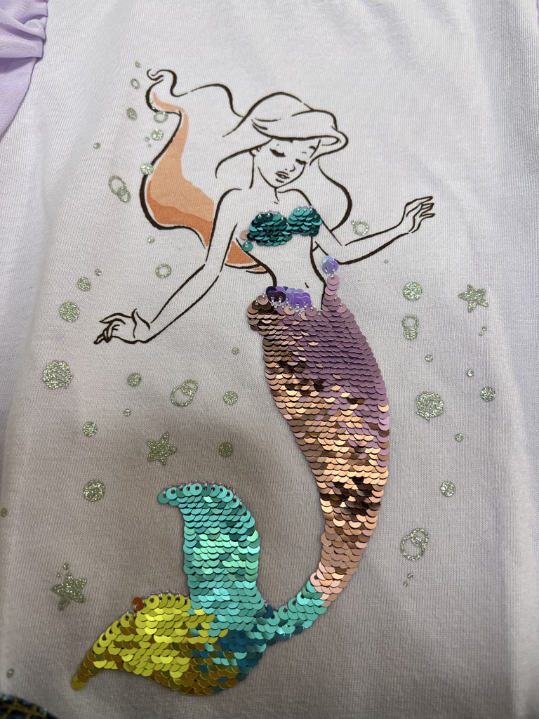 Disney】リトルマーメイド：アリエル / スパンコール半袖Tシャツ