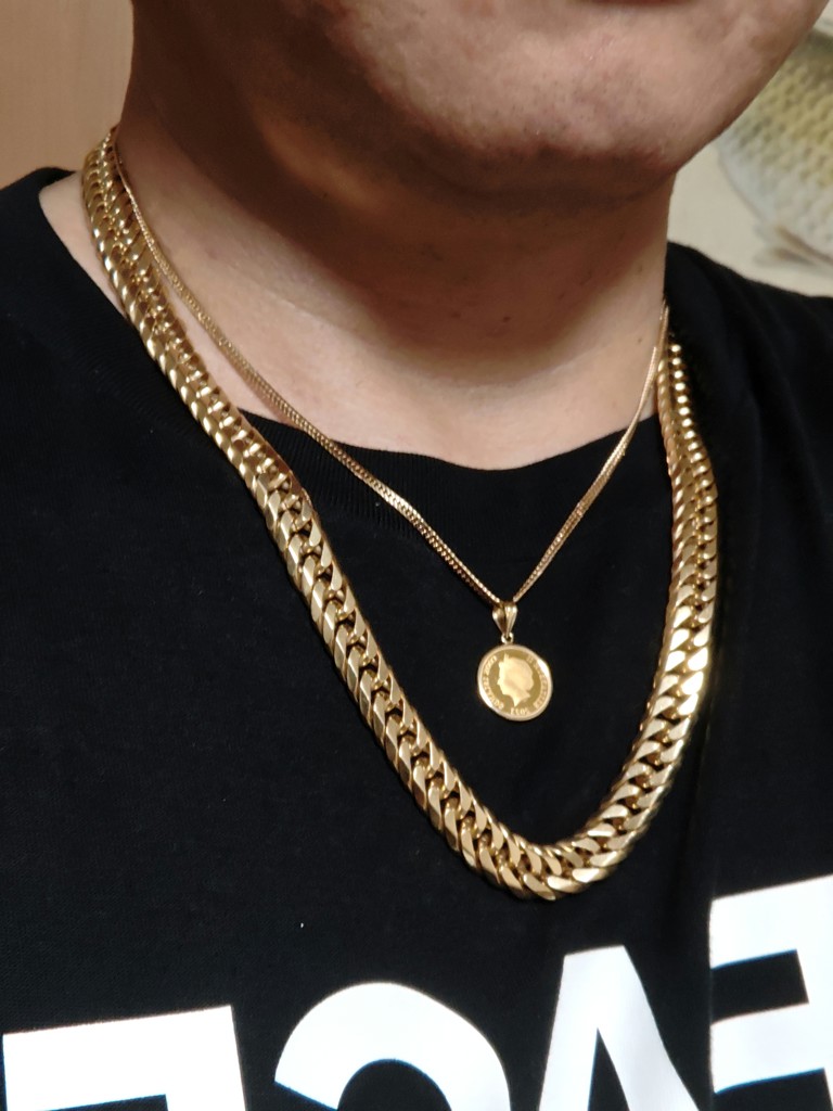 ecklace K18 6面 ダブル 10g 50cm ネックレス 造幣局刻印有 K18 喜平