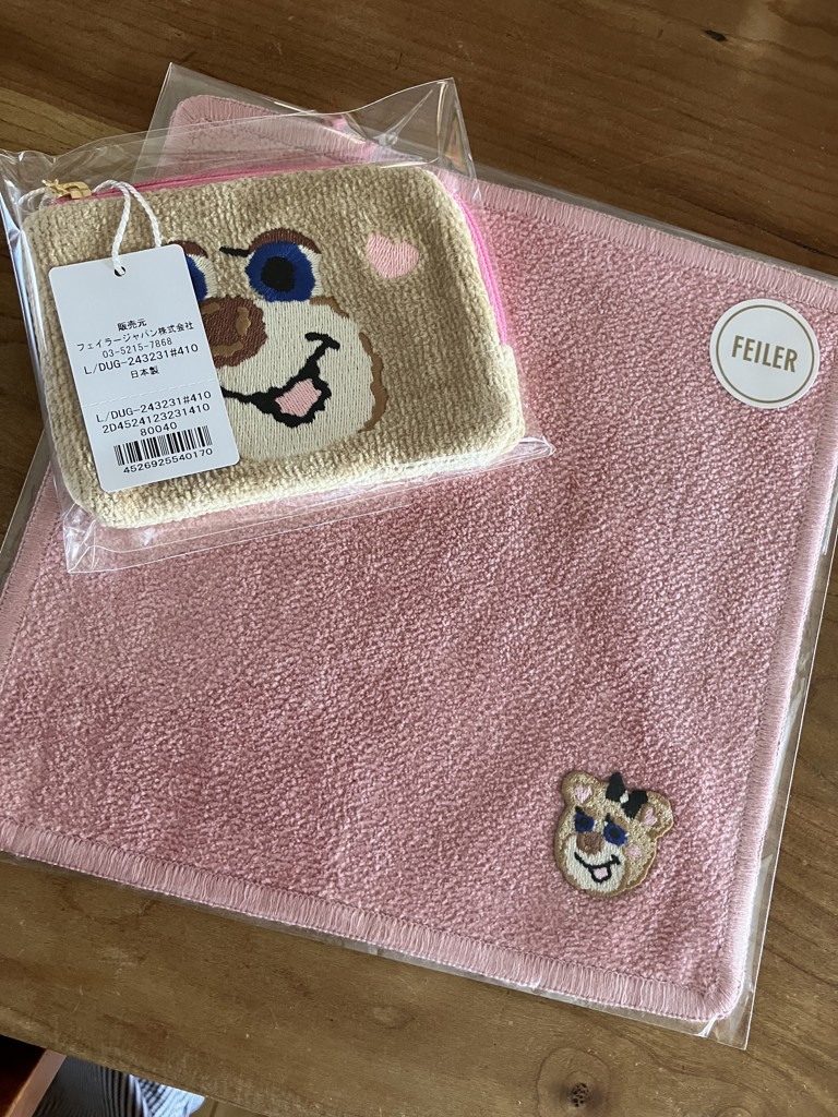 オールドテディガール 刺繍ハンカチ L/OTG-253071(ピンク): LOVERARY