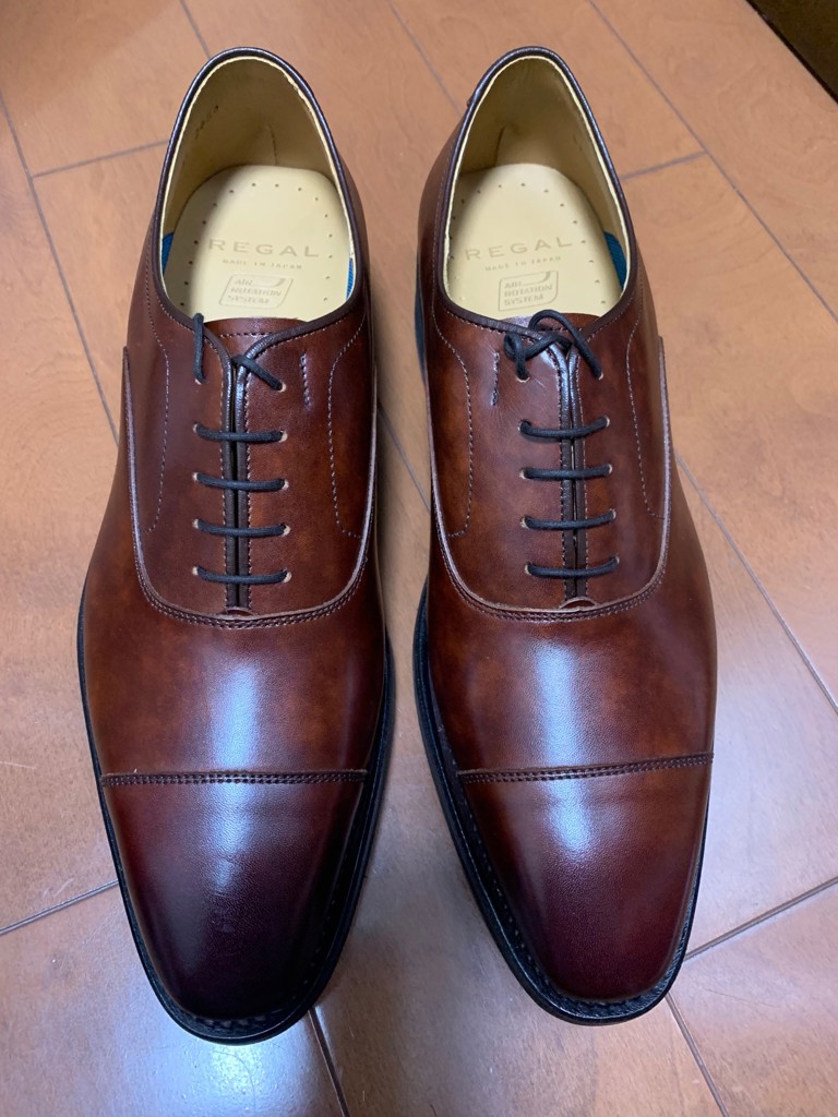 【美品】　リーガル　革靴　27 エアローテーションシステム　ダークブラウン REGAL ストレートチップ エアローテーションシステム（11ALBH