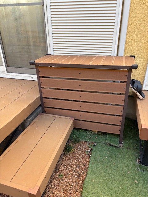 エアコン室外機カバー 人工木 大型タイプ MWAC-110 | 山善ビズコム