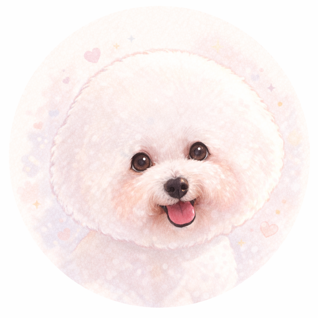 モフモフワンチャン ビションフリーゼチャーム L/MWC-257367(ホワイト